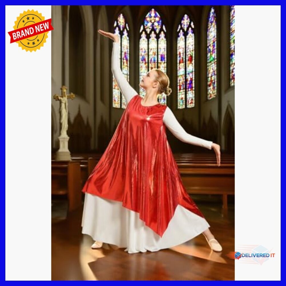 Long Sleeve A-Line Dress Set for Worship Performance Activewear - Picture 6 of 6